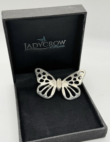 Ladycrow pewter butterfly - ladycrow,
