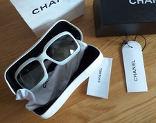 Chanel White Frame  Sunglasses