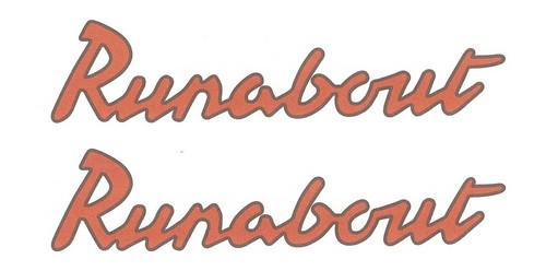 Pair red runabout - pair, 'runabout'