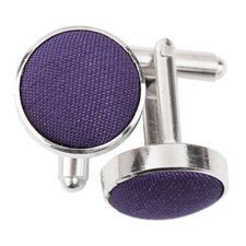 Mens Cufflinks Plain Shantung