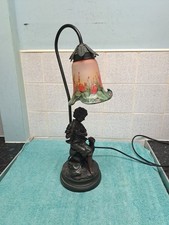 Vintage lamp with spelter - vintage,