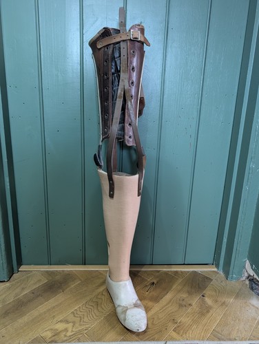 Antique prosthetic leg left - leg,
