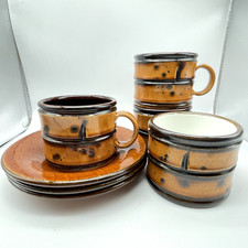 3 Vtg Baldelli Pottery Mug Cup