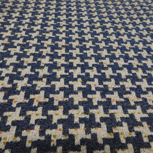 Heavyweight wool geo navy - navy, blue