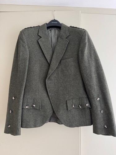 Green wool tweed duncan - green,