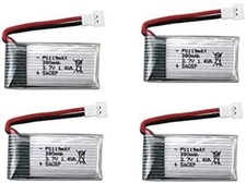 4-Pack 3.7V 380mAh LiPo