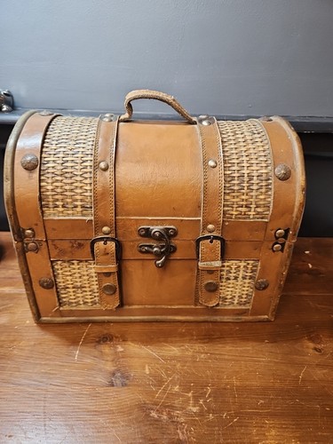 Vintage wooden treasure chest