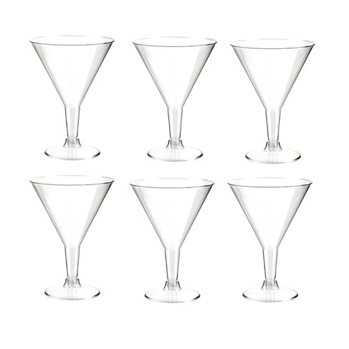 Plastic martini glasses clear - plastic,