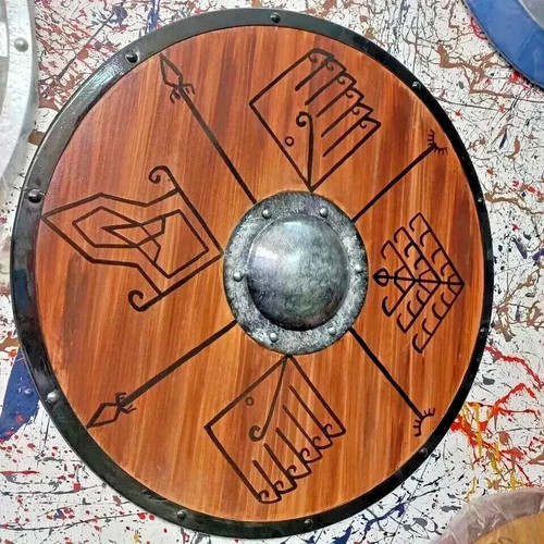Medieval wooden viking shield - medieval,