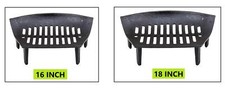 16” or 18" Fire Grate For Fireplace Cast Iron Log Open Basket