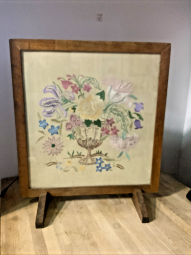Vintage fire screen - fire,