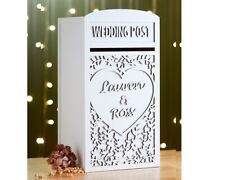 Personalised Wedding Card Post Box - Lockable Wedding Card Box Wedding Post Box
