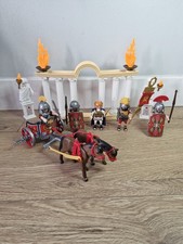 PLAYMOBIL Roman soldier bundle & complete Chariot 5391, part colosseum & Cesar
