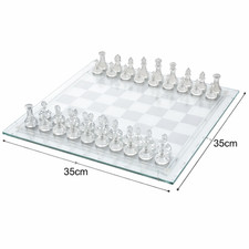 Glass Chess Set 35cm x 35cm