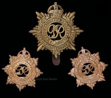 WW2 RASC Royal Army Service Corps Cap and Collar Badges