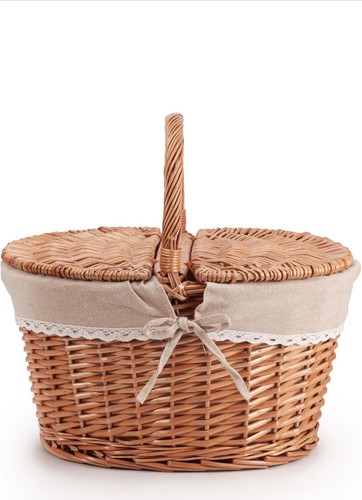 Luxury wicker picnic basket - wicker,