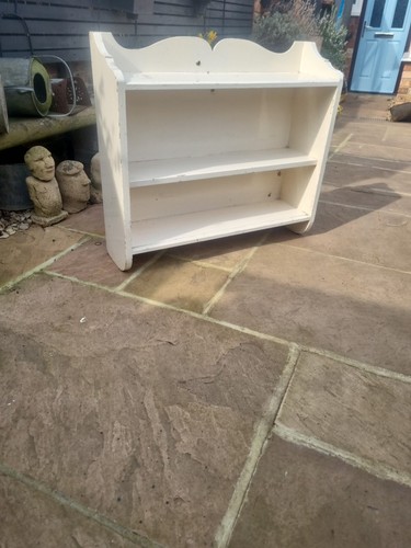 Painted pine bookcase wall - painted,