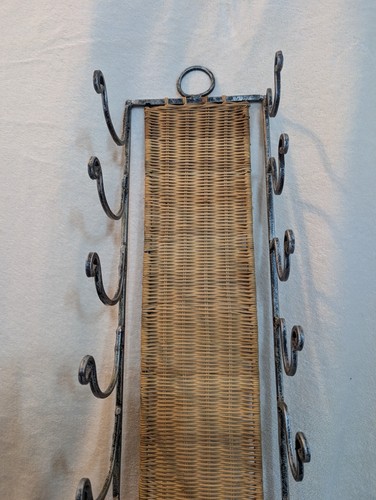 Wine rack wicker metal - wine,