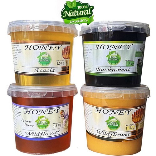Organic 5kg honey - organic, 1.5kg
