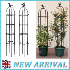 Garden Obelisk Climbing Tubular Plant Cage Support Frame Adjustable Height 145CM