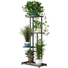 Plant Stand Indoor Outdoor Metal 4 Tier 5 Potted Multiple Flower Pot Holder S...