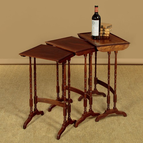 Mahogany nest tables - mahogany,