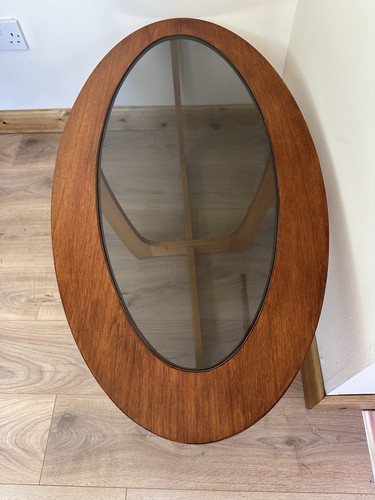 Plan style oval teak glass - plan,