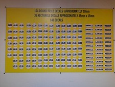 140 x Ice Cream Van £1  £5 .50  Price Increments Vinyl Stickers - Self Adhesive