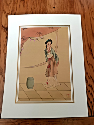 Vintage chinese silk painting - chinese,