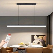 80cm Modern Pool Table Island Ceiling Lights with Remote,Adjustable H. Black B94