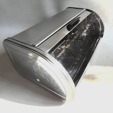 Brabantia Brushed Stainless Steel Roll Top Bread Bin 44cm Large. Great Condition