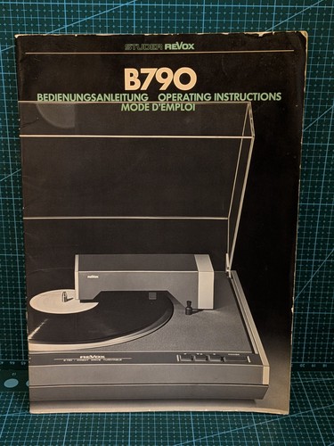 Revox b790 turntable - b790, manual