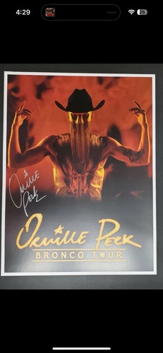 Orville peck signed 5x16 5 - peck, 12.5x16.5