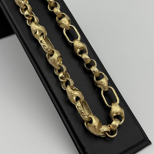 Tulip acorn belcher chain 9ct - tulip/acorn,