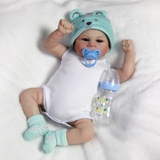 Realistic Reborn Baby Dolls Vinyl Silicone Handmade Real Newborn Boy Doll Gift