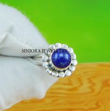 Lapis Lazuli Gemstone 925 sterling silver handmade Gift Ring US size 5 to 13