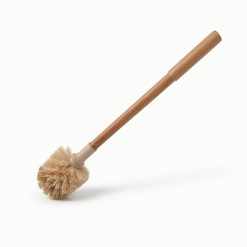 Toilet brush with wooden - with,