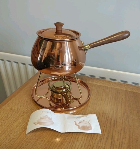 Vintage copper fondue - vintage, set