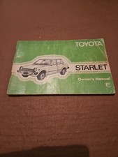 Original Genuine Toyota Starlet KP60 RWD Bugeye, Factory UK Owners Manual. RARE!