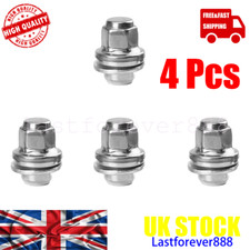 4PCS For Jaguar XF XJ XK XJR Alloy Wheel Nuts M12 X 1.5 Chrome 19MM Hex Nut Flat