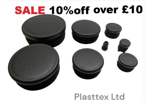 Round plastic black blanking - plastic,