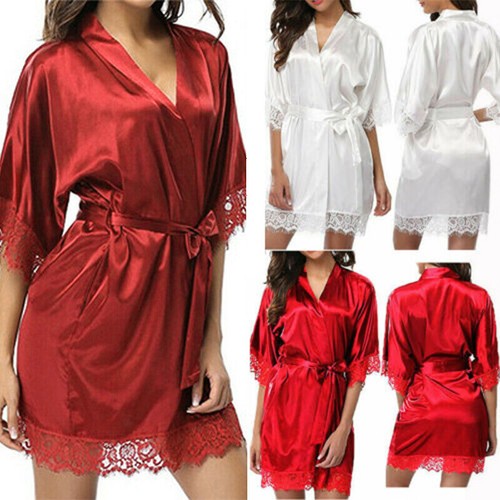 Women kimono robe satin - kimono,