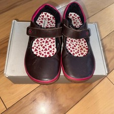 Vivobarefoot Pally Girls Shoes - Brown Size EU 37 / US 6 - Mary Jane Flats