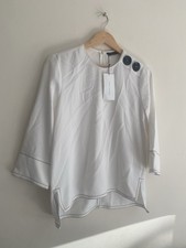 Zara White Blouse EU S Uk Size