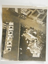Aerial view flats roofs - aerial, ripped