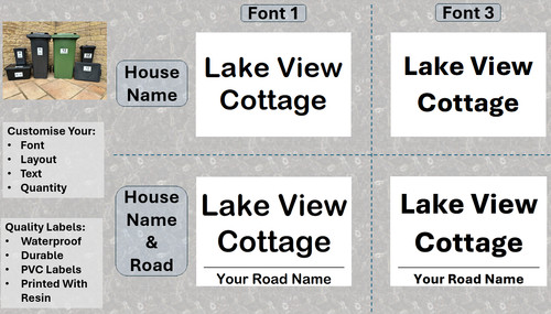 House name bin labels - name,