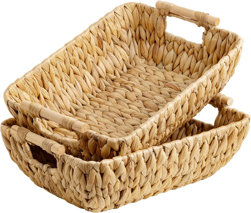 Large wicker storage baskets - large,