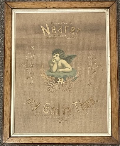 Antique sampler collage hand - sampler:,