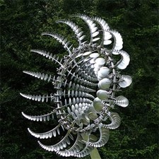 Magical Metal Windmill Wind Spinners Sculpture Catcher Outdoor Garden Steady
