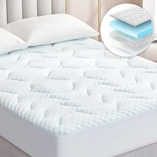 EHEYCIGA Memory Foam Mattress Topper Gel Cooling Bed Various Sizes